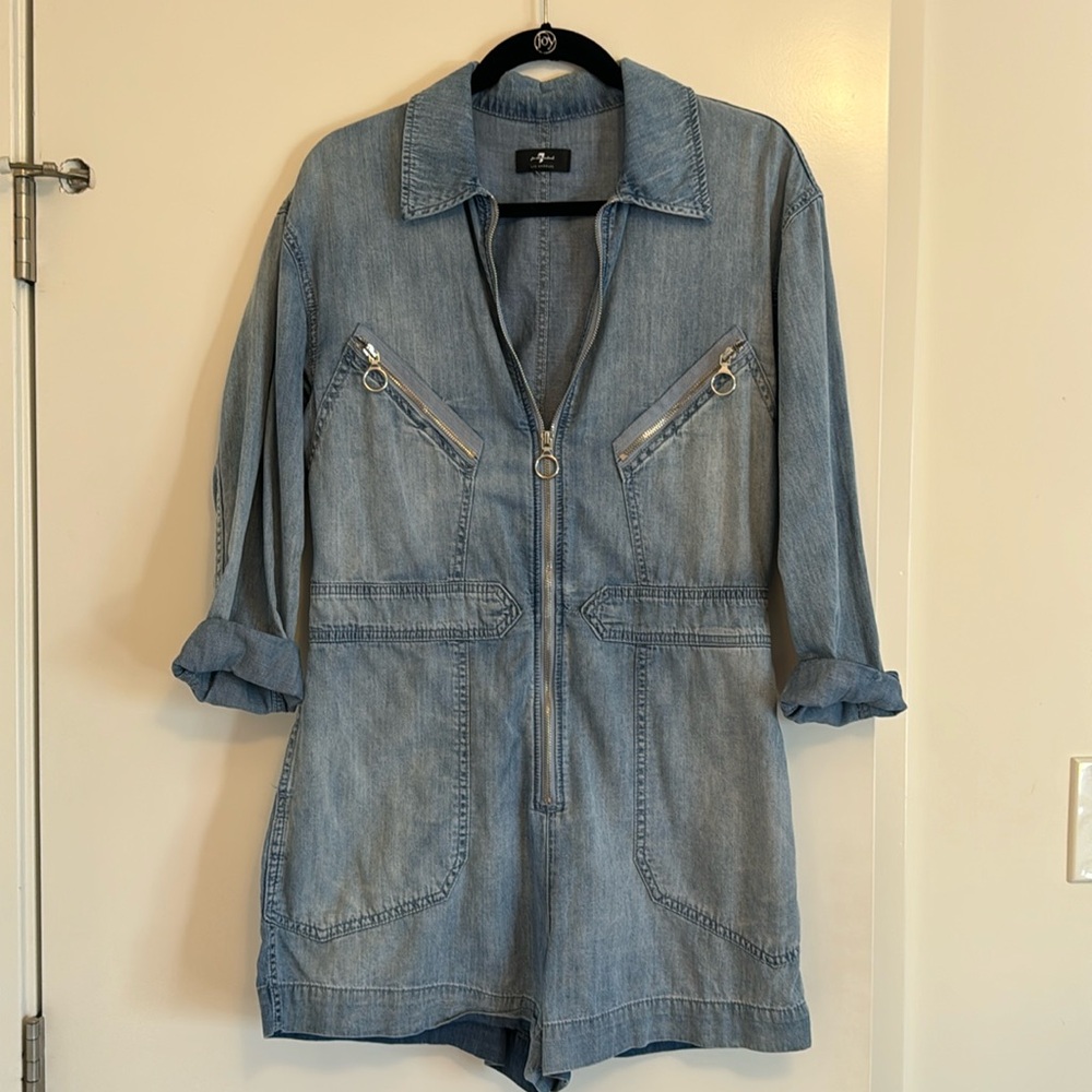 Seven for All Mankind light denim playsuit, size 6 M
